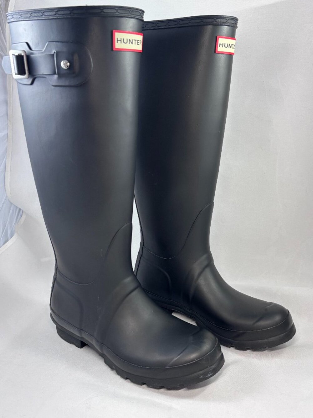 Hunter Original Tall Rain Boots Black US 6 Bundle W/ Box Bag & 2x Socks